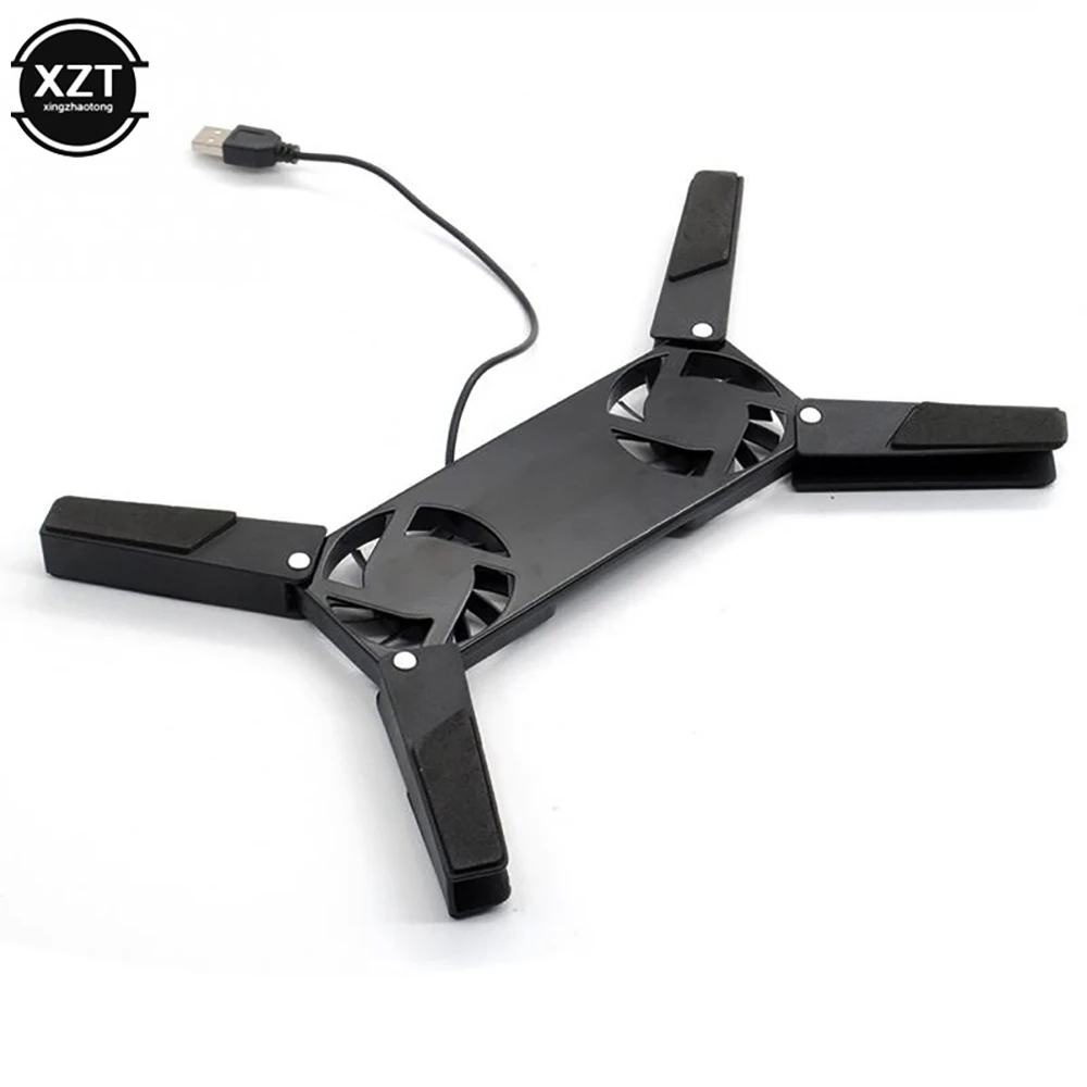 Rotatable USB Fan Cooling Pad 2 Fans Cooler Notebook Stand For 10-17" Laptop 1Pcs