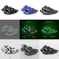 Christmas Luminous Shark Slippers Women Halloween Indoor Home Non-slip Sandals Men Cool Creative Slides Couple Gift Flip Flops 1