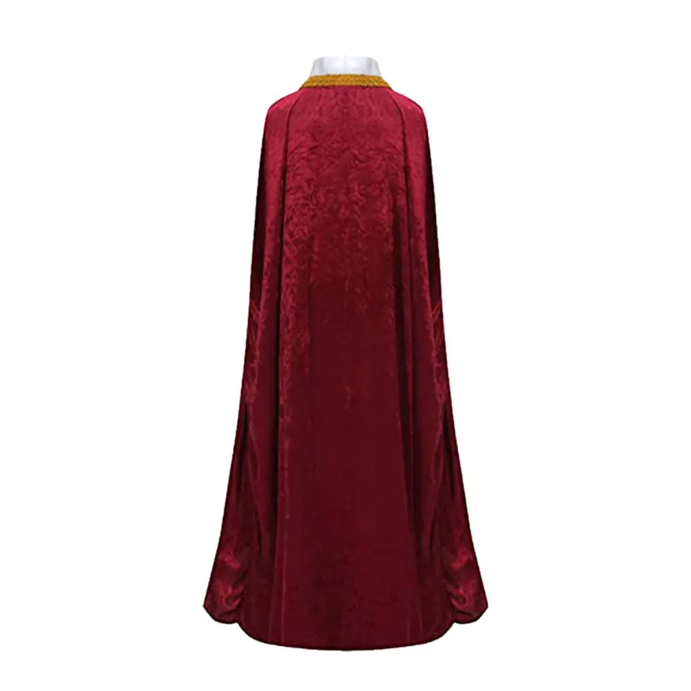 AOOWU Mantello del Re, Costume da Re Principe con Corona, Taglia Unica (120cm) per Halloween, Festa, Natale e Carnevale