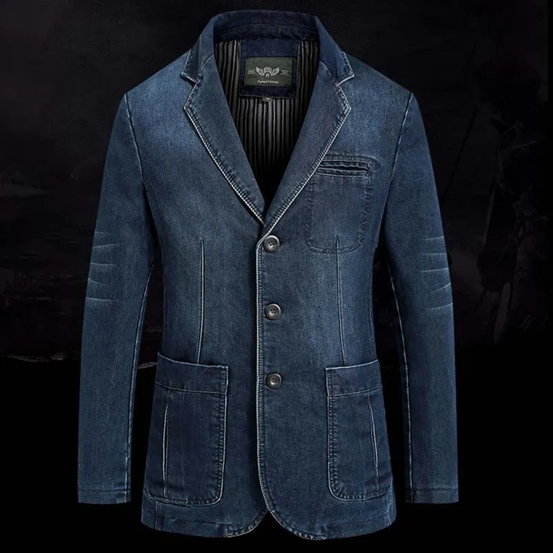 Suit Jackets Mens Denim Jacket Big Size Clothes Luxury Style Clothing Spring New Bomber Coats Winter Sweat Shirt Windbreakers