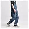 2023 Men Clothing Chic  Denim Overalls Men's Work Cargo Pants Old School Easy Worker Multi-Pocket Bib Jumpsuit Denim Pants 5