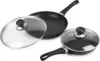 Classic Nonstick Fry Pan Skillet Set with Lids (8 & 10.25-inch) 1