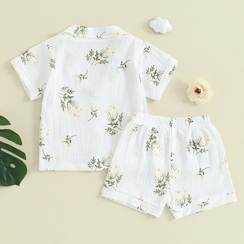 Toddler Cotton-Linen Pajama Set 3