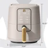 Beautiful 3 Qt Air Fryer with TurboCrisp Technology, Porcini Taupe 6