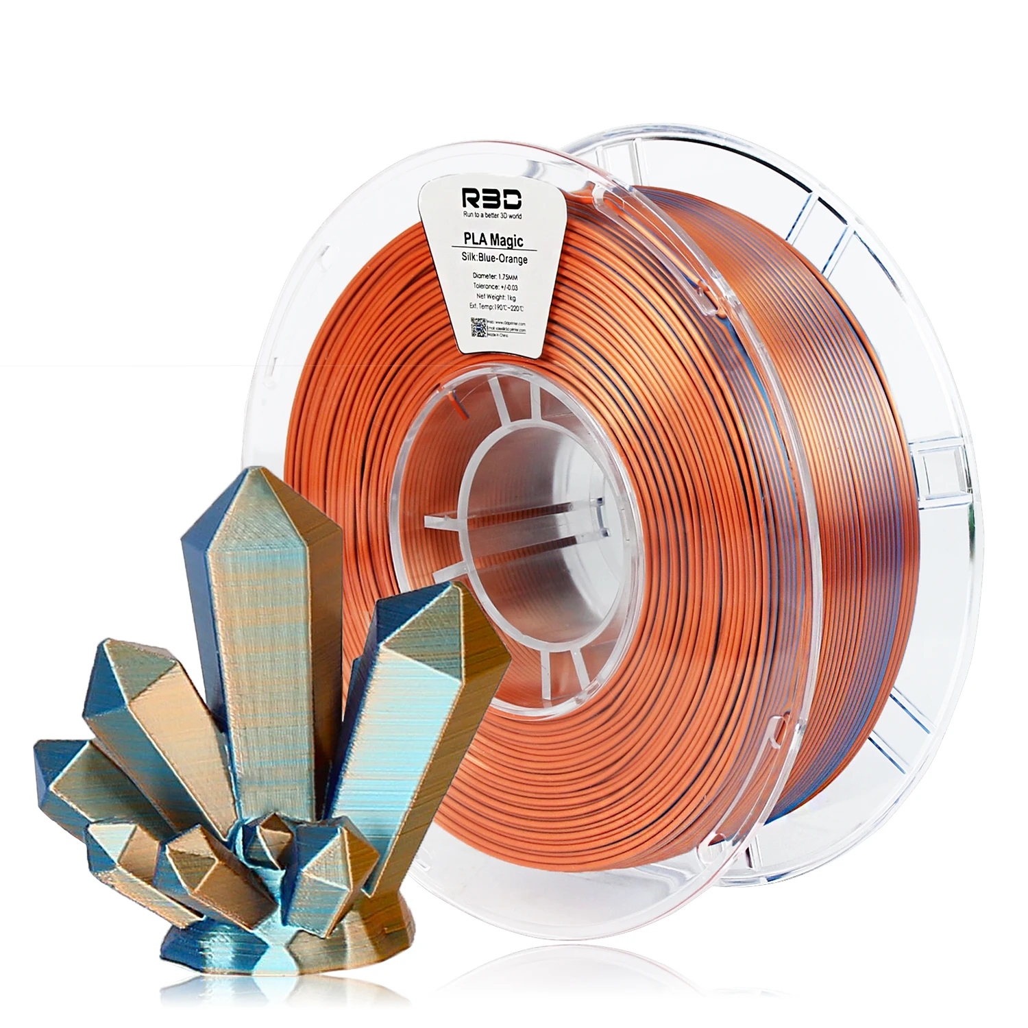 Createbot two-tone1kg filament Dual color  1.75mm 1kg  ±0.02mm A roll of filament comes in two colorsSpool 3D Printing Material polypropylene 3d printer filament 3D Printing Materials