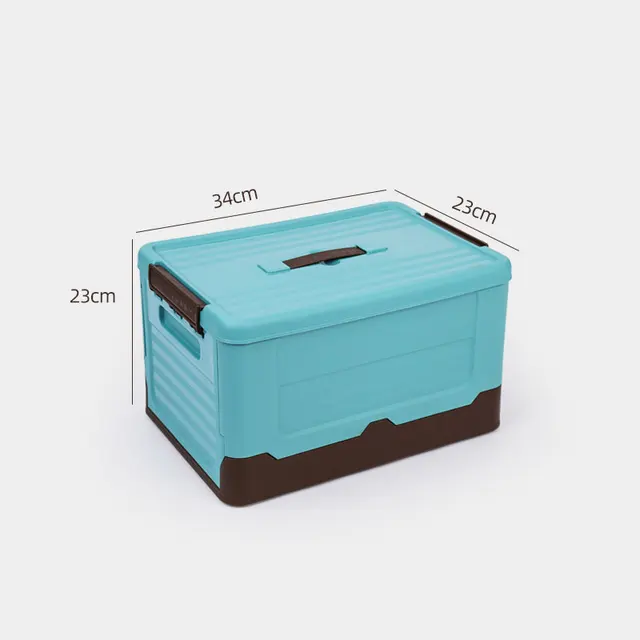 Boîte de rangement pliante multifonction, conteneur organisateur pliable en plastique, fournitures de rangement d'articles divers, boîte de rangement avec couvercle 1 pièces 6