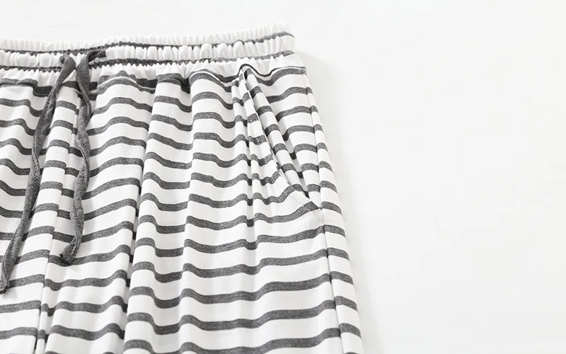 Dames pyjamabroek gestreept lichtgewicht en ademend voor lounge_voghion.com
