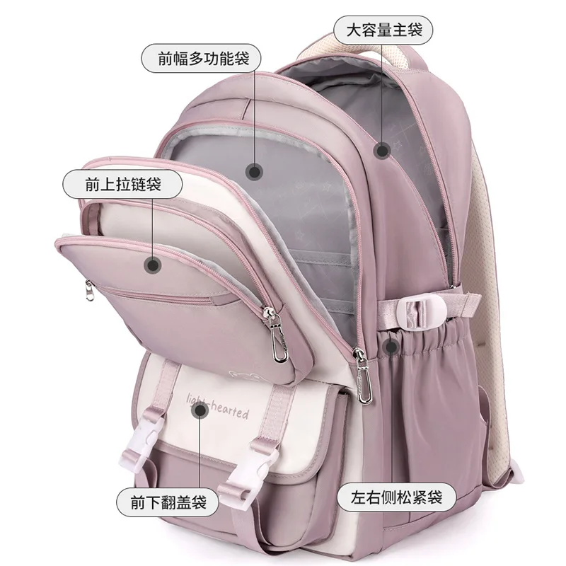 OREZI Water Resistant Laptop Backpack - Lovely Sheep Design School Bag For Kids, Fits 14 Inch Laptop