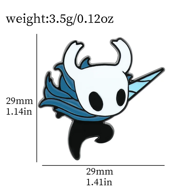 Spiel Hollow Knight: Silksong Hornet Cosplay Abzeichen Legierung Brosche Kleidung Anstecknadeln Rucksack Schmuck Zubehör Nette Prop – Detail 4