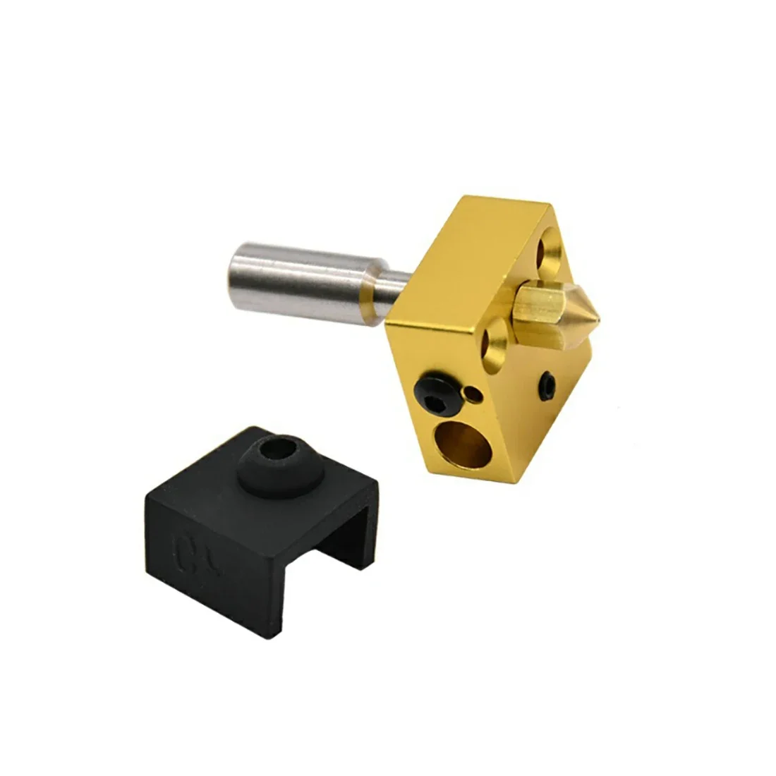 

3D Printer Accessories CR10/Ender3 Hot End Nozzle Kit Heating Block+throat+silicone Sleeve+nozzle
