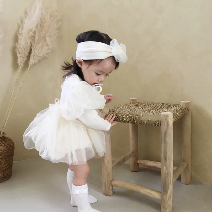 

Lace Girls Dress Newborn Baby Girls Romper Dress Princess Christening Gown Girls Clothes For 1st Birthday Party