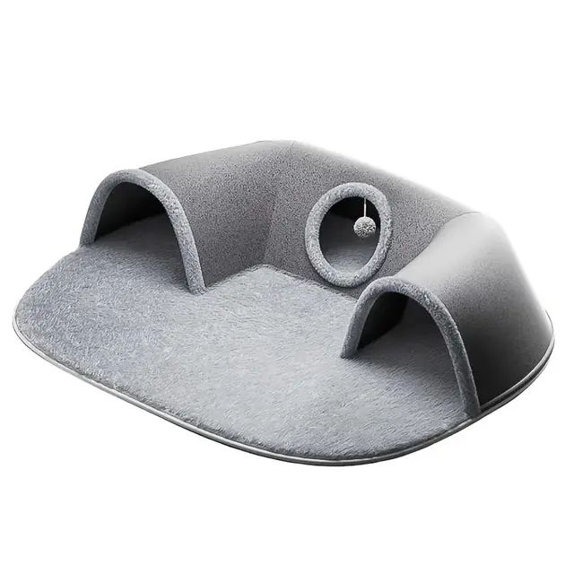 Warm Non-Slip Base Cat Tunnel Bed U-shaped Anti Dirty Cat House Removable Washable Cat Channel Pet Supplies 4