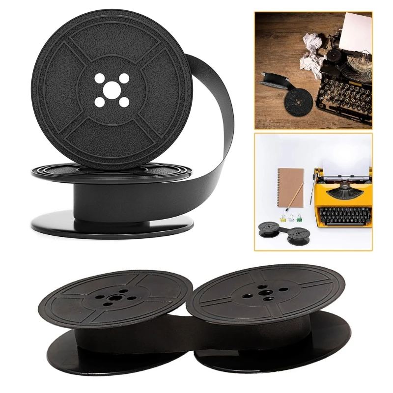 Cinta Para Máquina De Escribir GR1 - Carrete Doble, Color Negro, Compatible Con La Mayoría De Máquinas De Escribir Antiguas