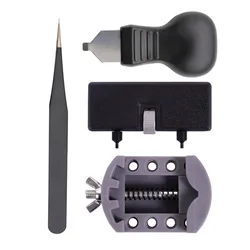 Multifunctional Watch Repair Tool Set - Adjustable Case Back Opener & Holder (Grey)