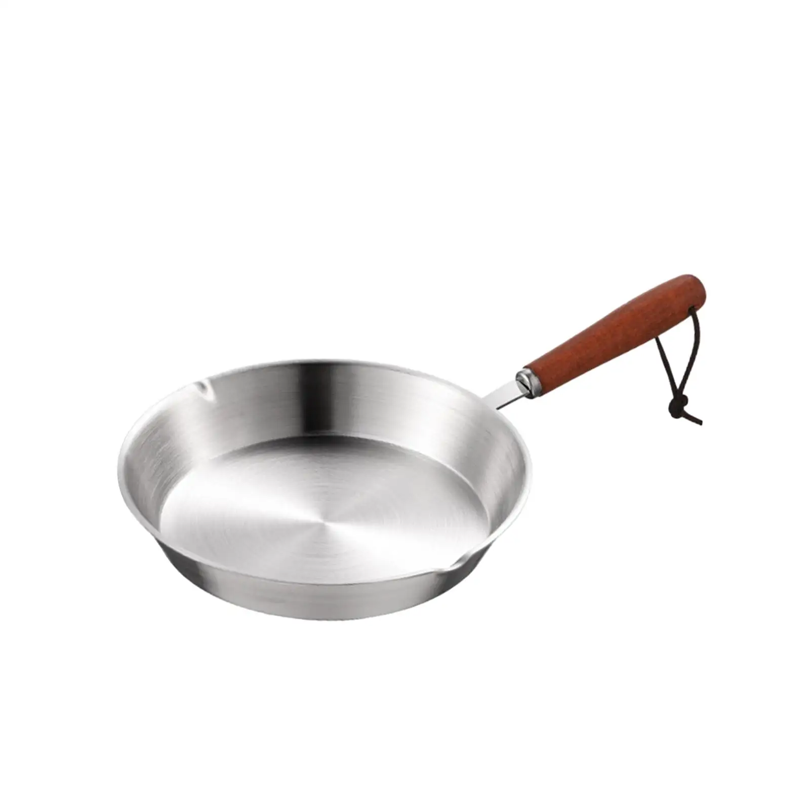 Stainless Steel Frying Pan Kitchen Cookware Ergonomic Handle Cooking Pan Egg Frying Pan Nonstick for All Stovetops Travel Rvs