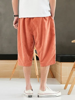 Plus Size Summer Harem Pants Men Short Joggers Chinese Style Calf-Length Casual Baggy Pants Male Capris Trousers 8XL 2