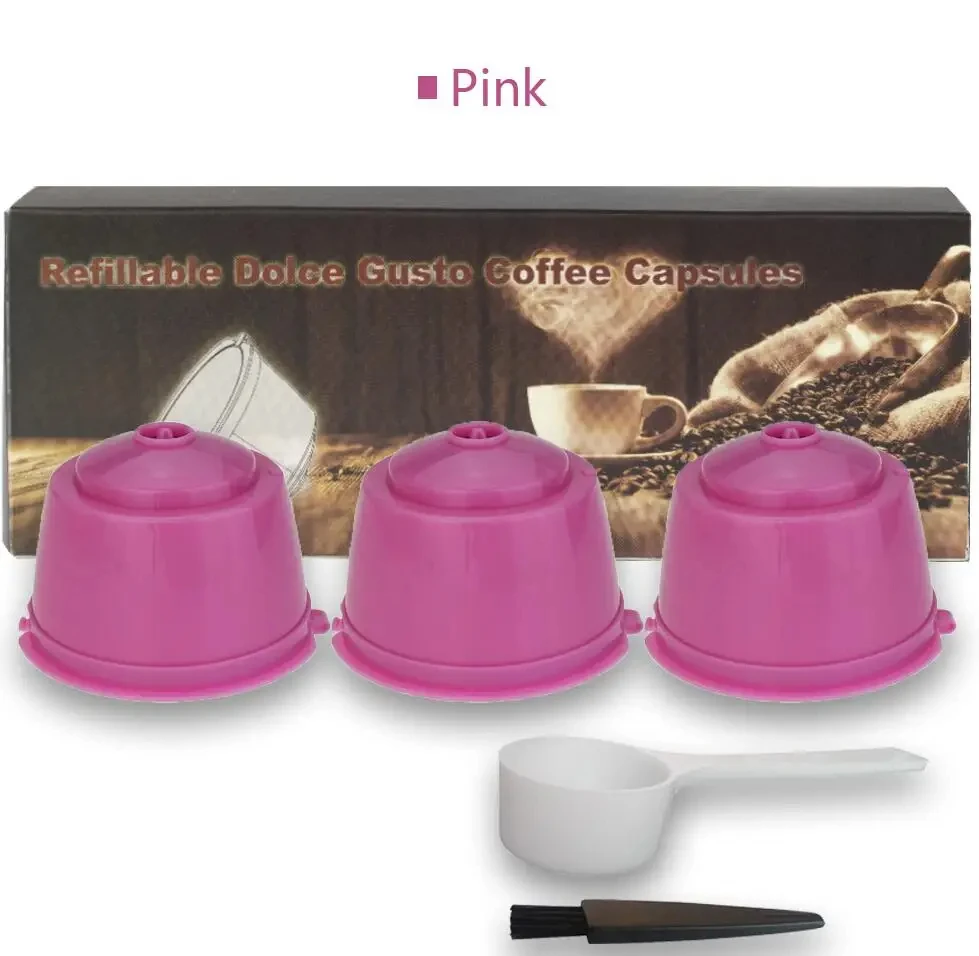 3 Pz/Set Riutilizzabile Per Dolce Gusto Edg305 Mini Me Dolce Gusto Caffè Capsula Filtro Tazza Tappi Riutilizzabili Cestini Filtro Pod