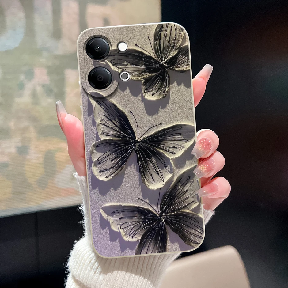 Oil Painting Flower Shockproof Camera Protection Case - Unique Shell