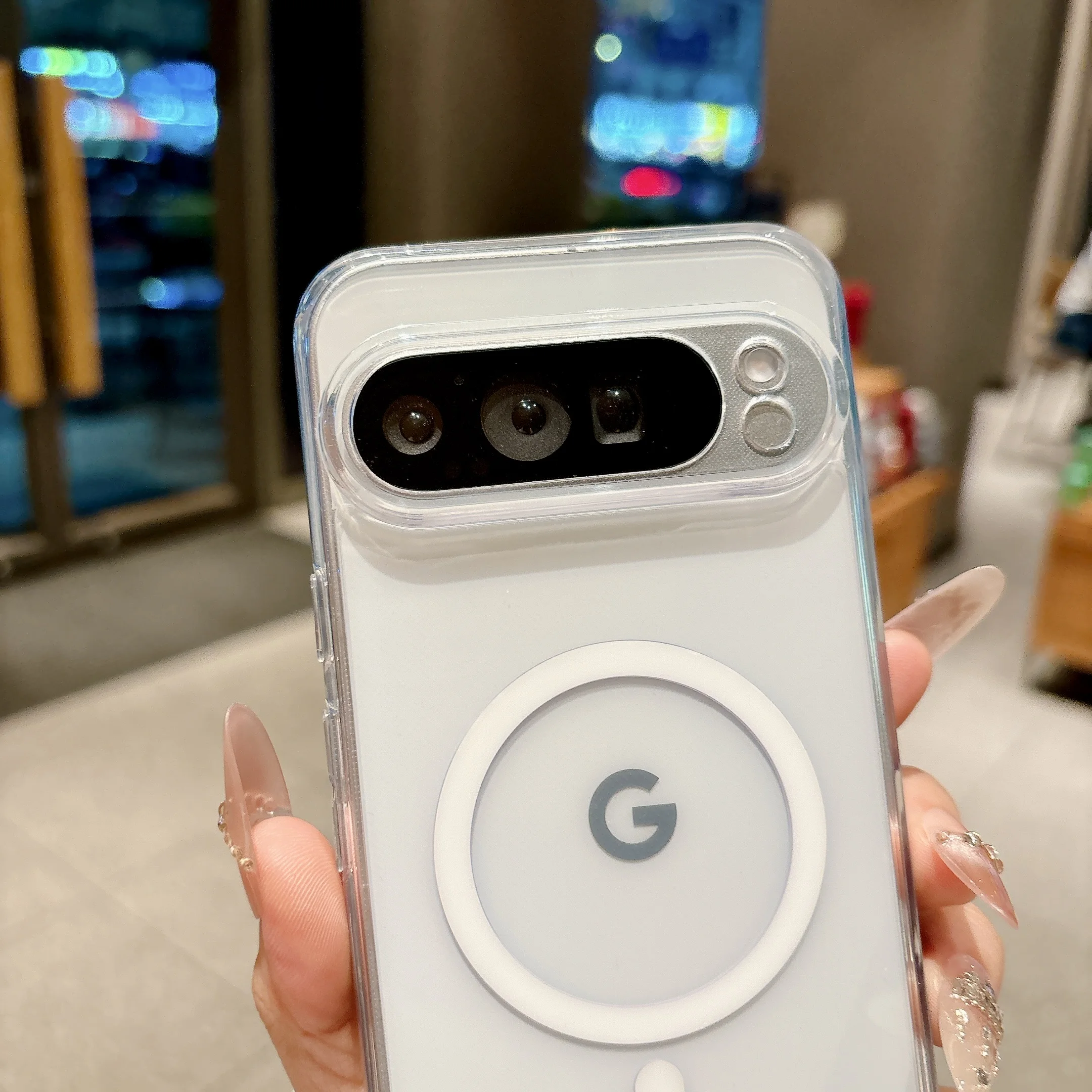 Clear Shockproof Frosted Magnetic Wireless Charging Phone Case