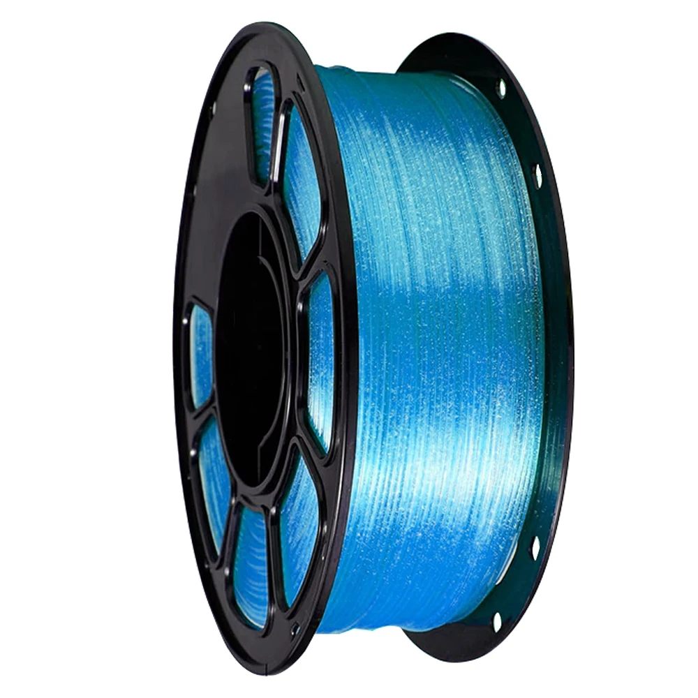 Petg 크리스탈 스파클링 블루 3D 프린터 PLA 필라멘트 1.75mm Petg 크리스탈 스파클링 블루 3D 프린터 재료 250g 500g 1Kg