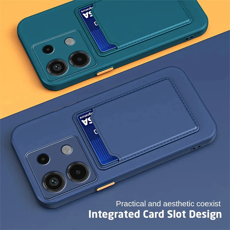 Silicone Card Holder Soft Phone Case Cover