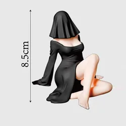 Mystical Hooded Woman Statue - Abstract Gothic Female Sculpture (A)