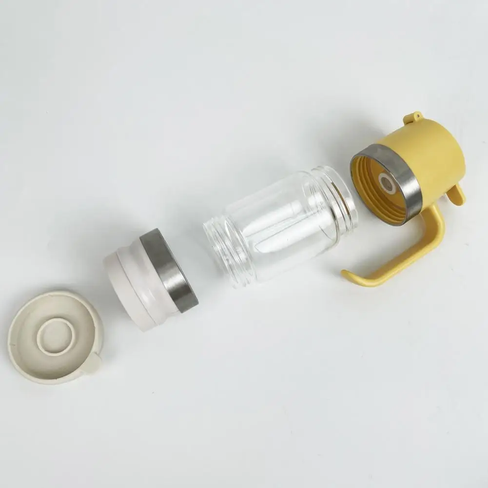 Glass Bottle Honey Syrup Dispenser Food Grade BPA Free Leakproof Glass Honey Dispenser Pot Syrup Storage Bottle with Handle