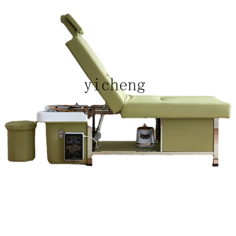 

Zk Electric Lifting Head Therapy Shampoo Chair Water Circulation Fumigation Beauty Salon Dedicated Foot Massage Medical Massage