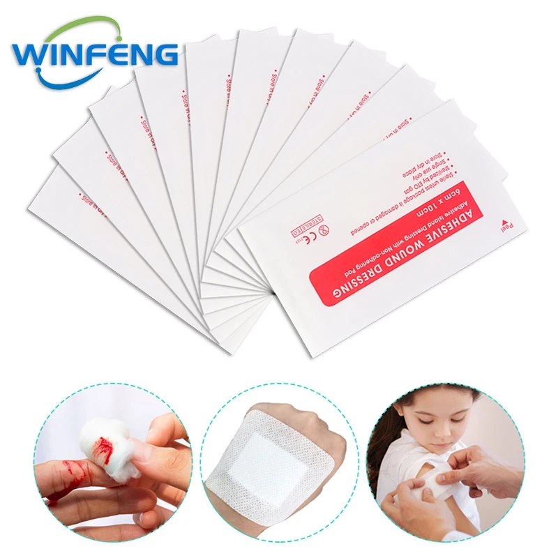 5/10/20Pcs Large Size Hypoallergenic Non-woven Medical Adhesive Plaster Wound Dressing Band-Aids First Aid Bandage 10*6cm