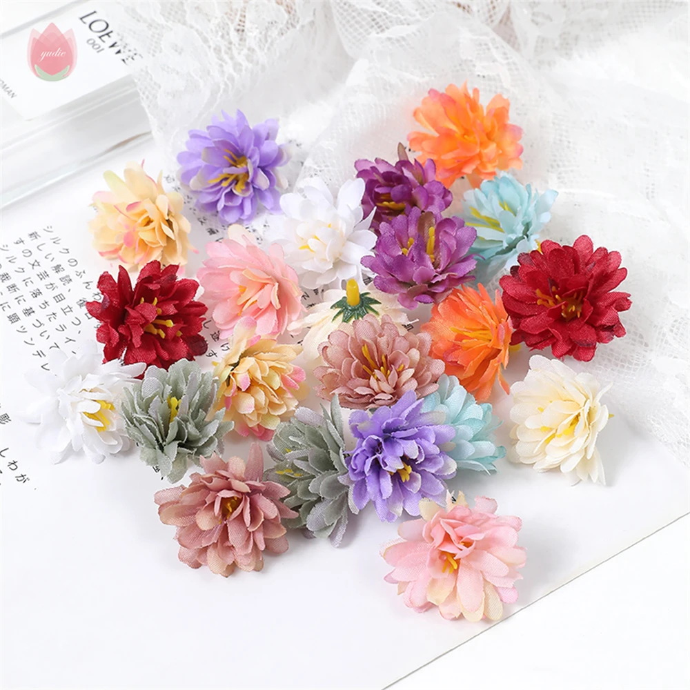 Mini flor artificial de seda daisy cravo cabeça de flor decoração de  casamento diy grinalda presente artesanato dia dos namorados falso flor|Flores  secas artificiais| - AliExpress