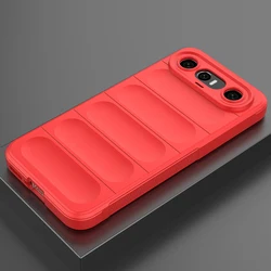Premium Soft Silicone Rugged Defender Case - Anti - Slip & Anti - Skid Shell for Vivo X300 FE (Red)
