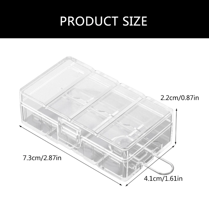 CR123 16340 Battery Case Durability Portable AntiShock Storage Box for 16340/CR123 Battery Holder for Travel Outdoor Use