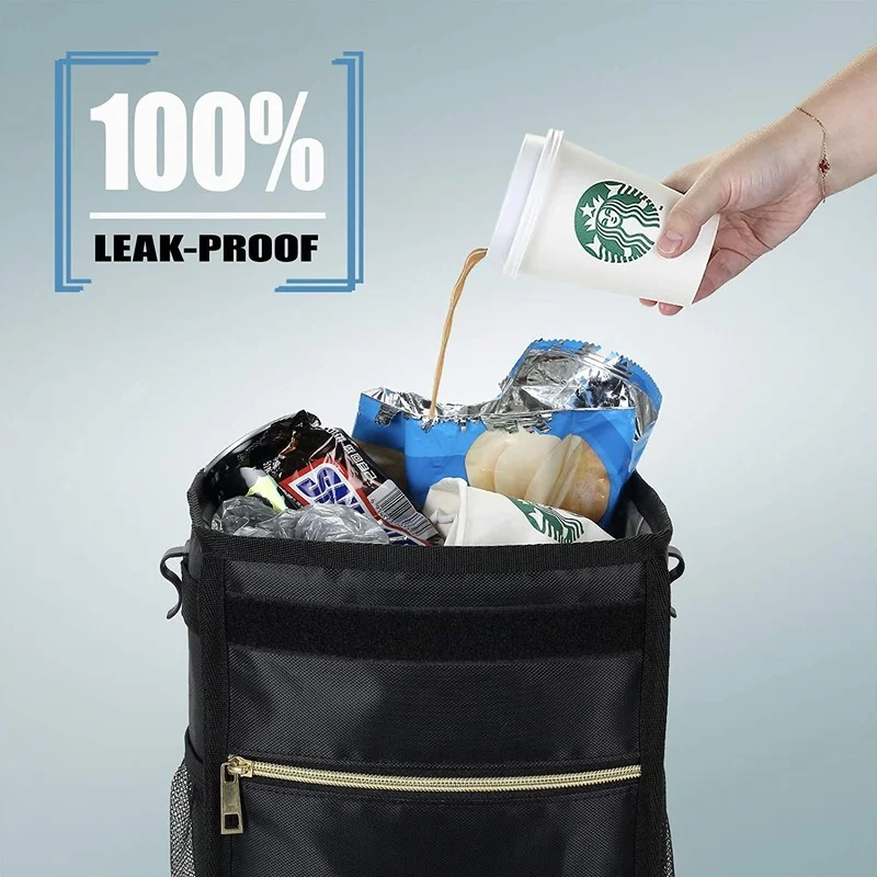 Car Universal Trash Can Seat Back Trash Can Waterproof Multi-function Auto Parts Auto Organizer Cleaning and Finishing