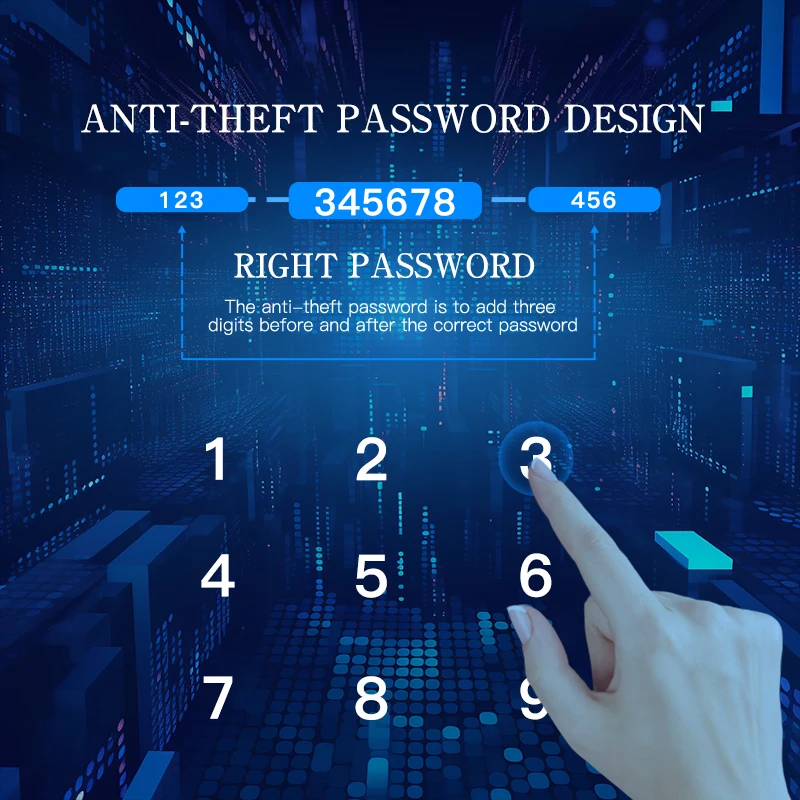PHIPULO Tuya App Smart Door Lock Digital Electronic Lock Smart Home Wooden Door Lock Biometric Fingerprint