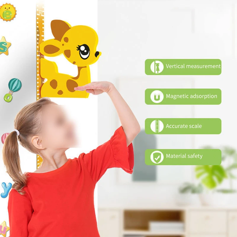 wall stickers 3d cartoon height measurement living room decoration