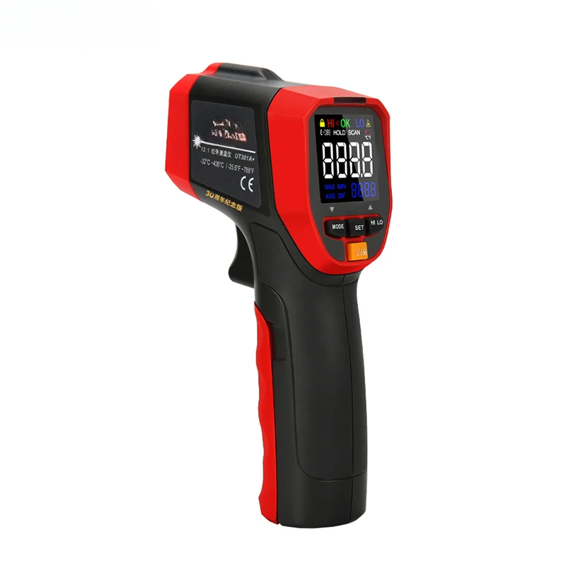 

Цифровой инфракрасный термометр UT301A + UT301C + Бесконтактный промышленный измеритель температуры лазерный пистолет EBTN цветной экран
