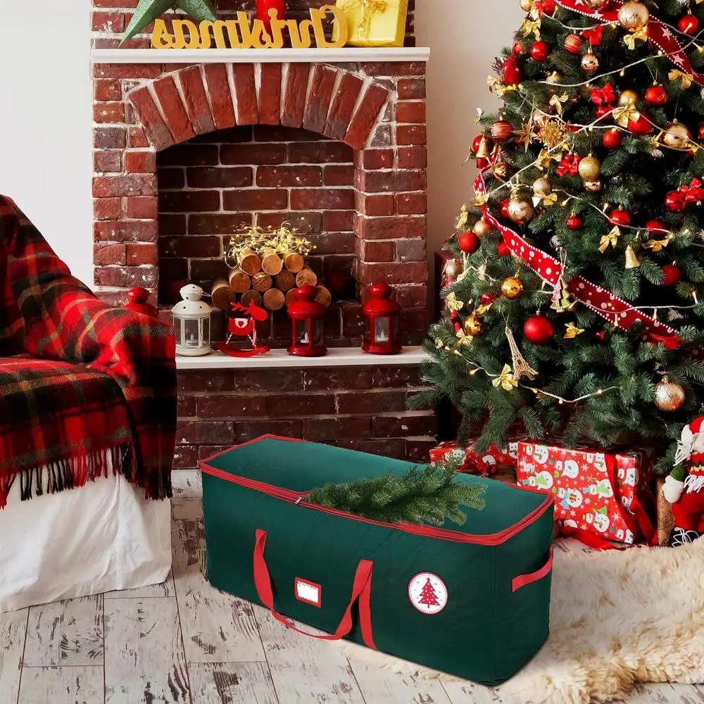 Description Picture 5 of itemNew Arrival Christmas Tree Storage Bag With Smooth Zipper 600D Oxford Tree Storage Organizer Bag With Strong Handles