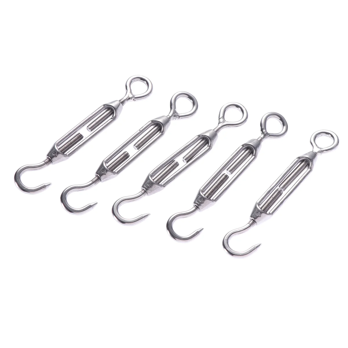 5 Pcs Cable Wire Rope Hook Guy Jaw Fork Turnbuckle Screw Hooks Tensioner Eye Clasp