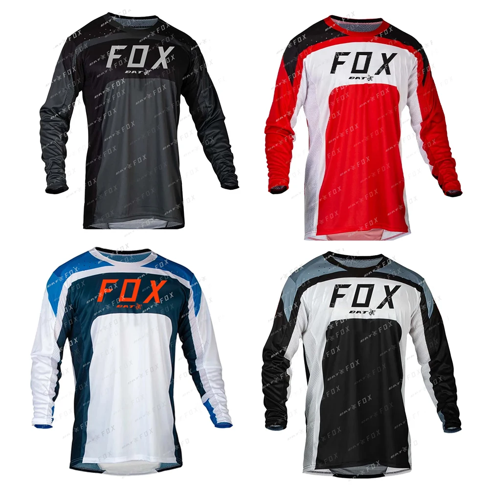 

Men's Motocross Jersey Offroad DH Downhill Jersey Mountain Bike T-Shirt Quick-Dry BAT FOX MTB Jersey Maillot Ciclismo