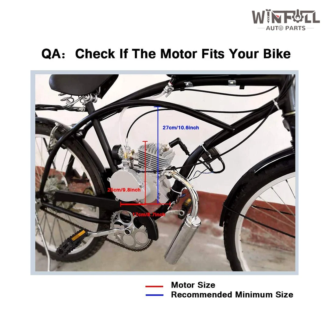 80cc Fahrrad motorisiert 2 Takt Benzin Gas Motor Kit Set