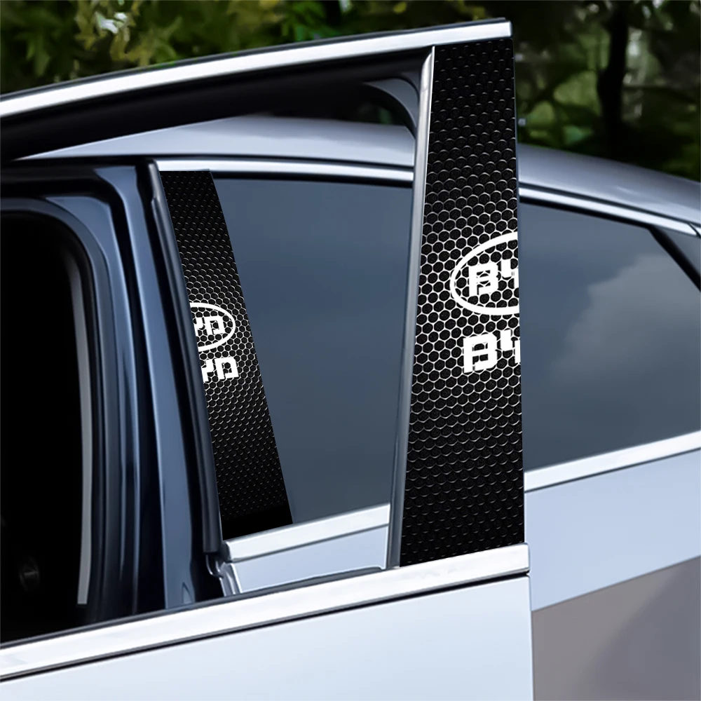 2개입 자동차 스티커 B-필러 데칼 센터 컬럼 장식 (BYD Tang, Atto3, Yuan Plus, Seal, Song, Dolphin, Sealion, Shark, Qin, F3, E6 용)