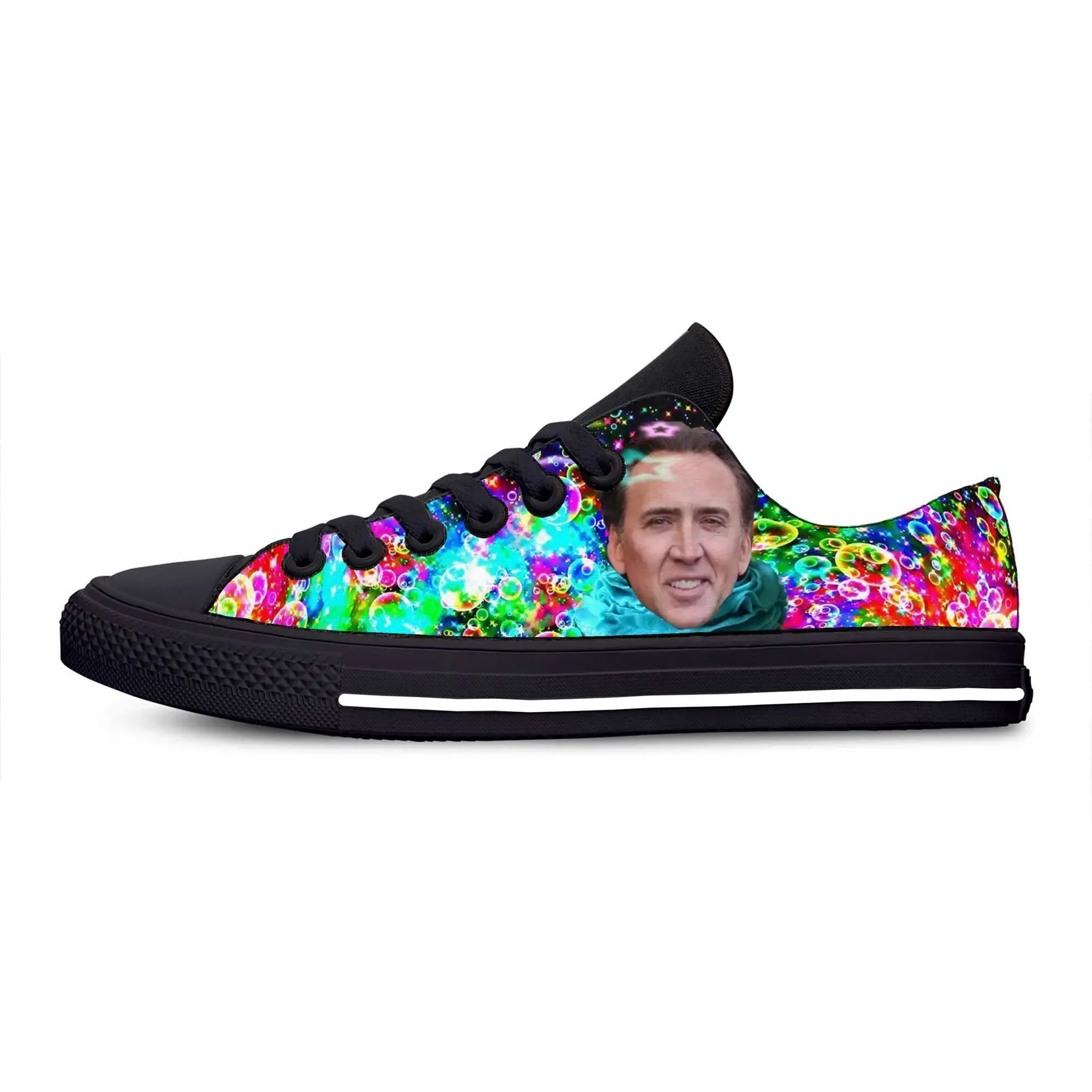 Hot Summer Cool Anime Cartoon Manga Nicolas Cage Funny Fashion Casual Cloth Shoes Men Women Sneakers High Help Board Shoes