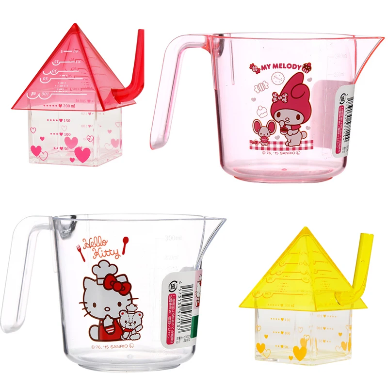 Sanrioed Hellokittys MyMelody 300ml Cute Cartoon Kawaii Measuring Cup  Kitchen Household Baked Milk Flour Coffee Measuring