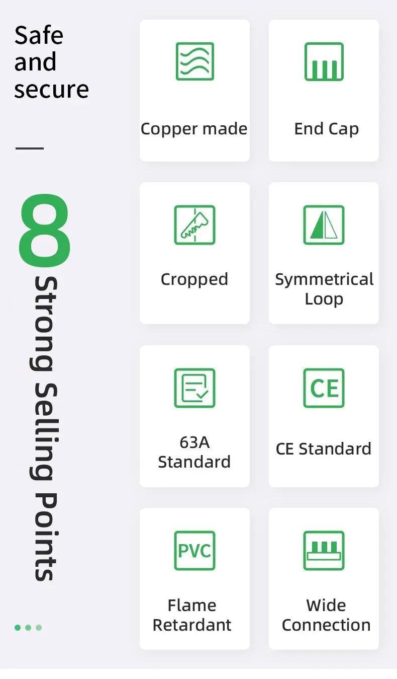 Description Picture 3 of itemPIN TYPE Fork Type Copper Busbar for Distribution Box Circuit Breaker MCB 63A Connector Busbar Connection