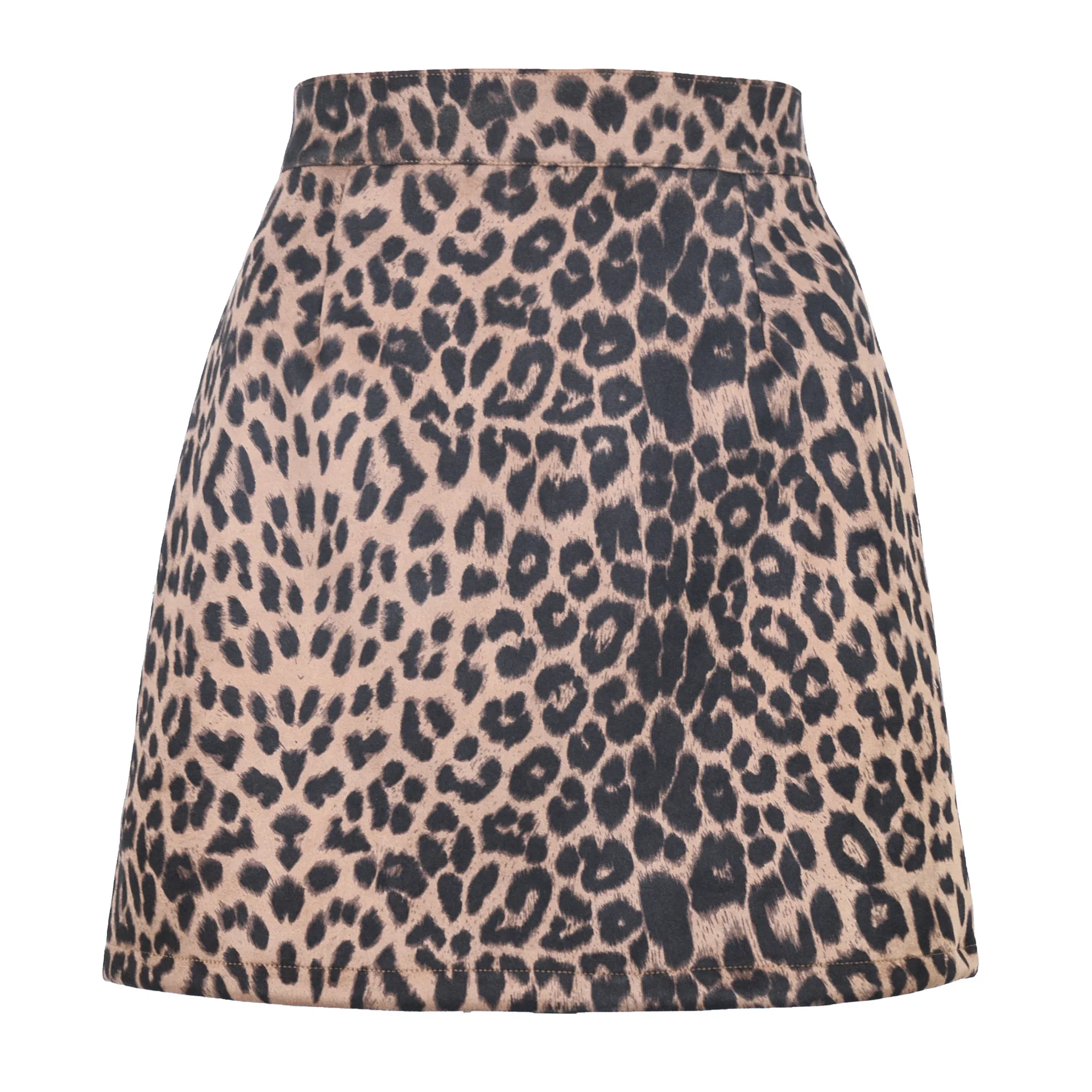 thumbnail image 5 of Novedad en 2023, moda para mujer, otoño invierno, estampado de leopardo, falda de gamuza, cintura alta, cremallera, línea A, ropa de calle, sexy, ceñido al cuerpo, Y2k Jupe, 5 of 5