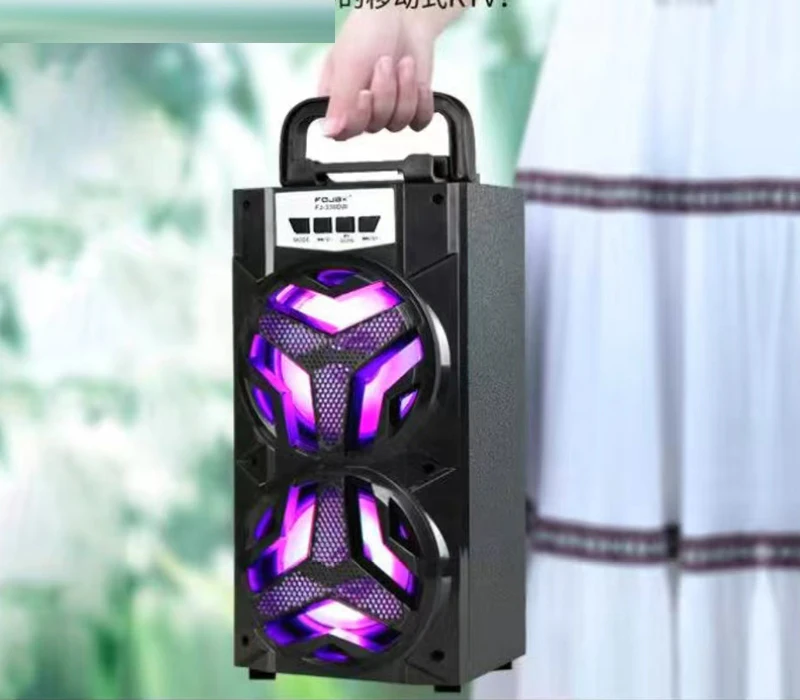 Karaoke Outdoor Portable Sound Box Speaker Wireless 10W Home Theater Bluetooth Party Speakers With Wired Microphone
