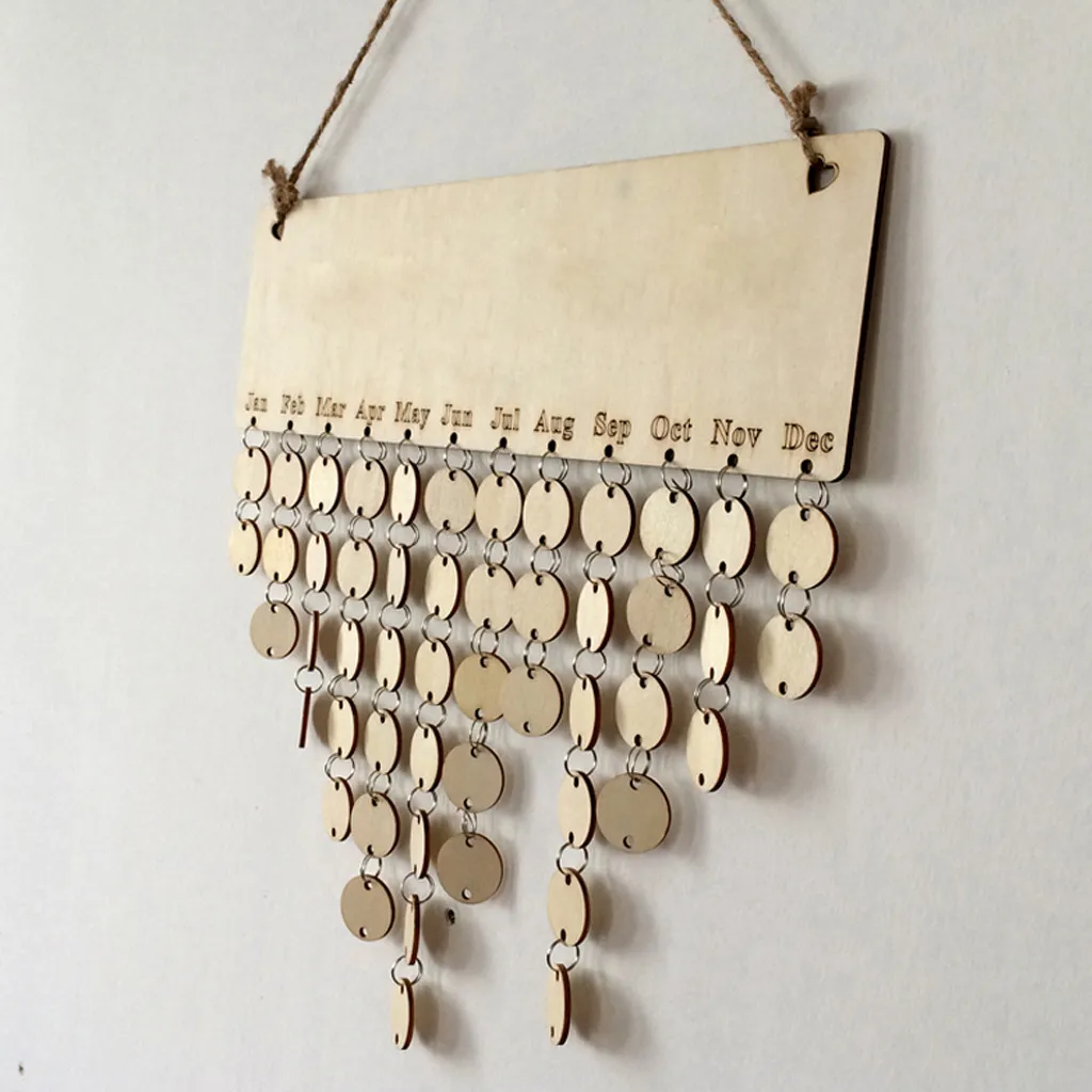 Wall Calendar Family Birthday Board Plaque