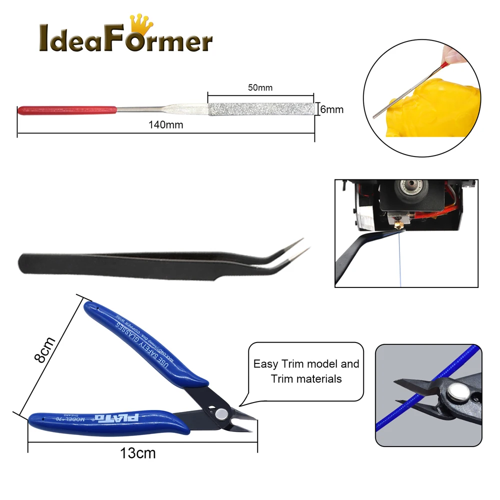 Ideaformer Deburring Tool Kit Gravação Faca Carving Tool Faça Você Mesmo Peça Impressora 3d Modelo 3d Cortador de Arquivo Raspador Material Remoção Também - Imagem 4