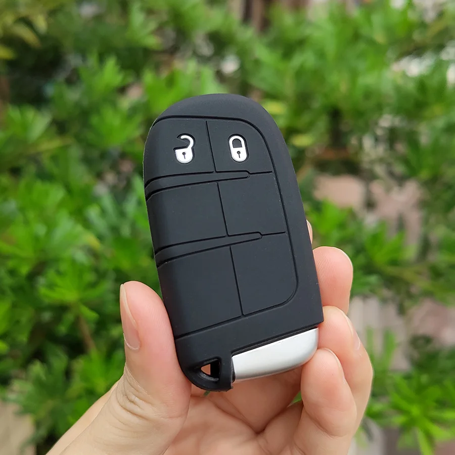 Key Case Cover For Jeep Cherokee Compass Commander Renegade Chrysler 300C Dodge Challenger Journey Charger