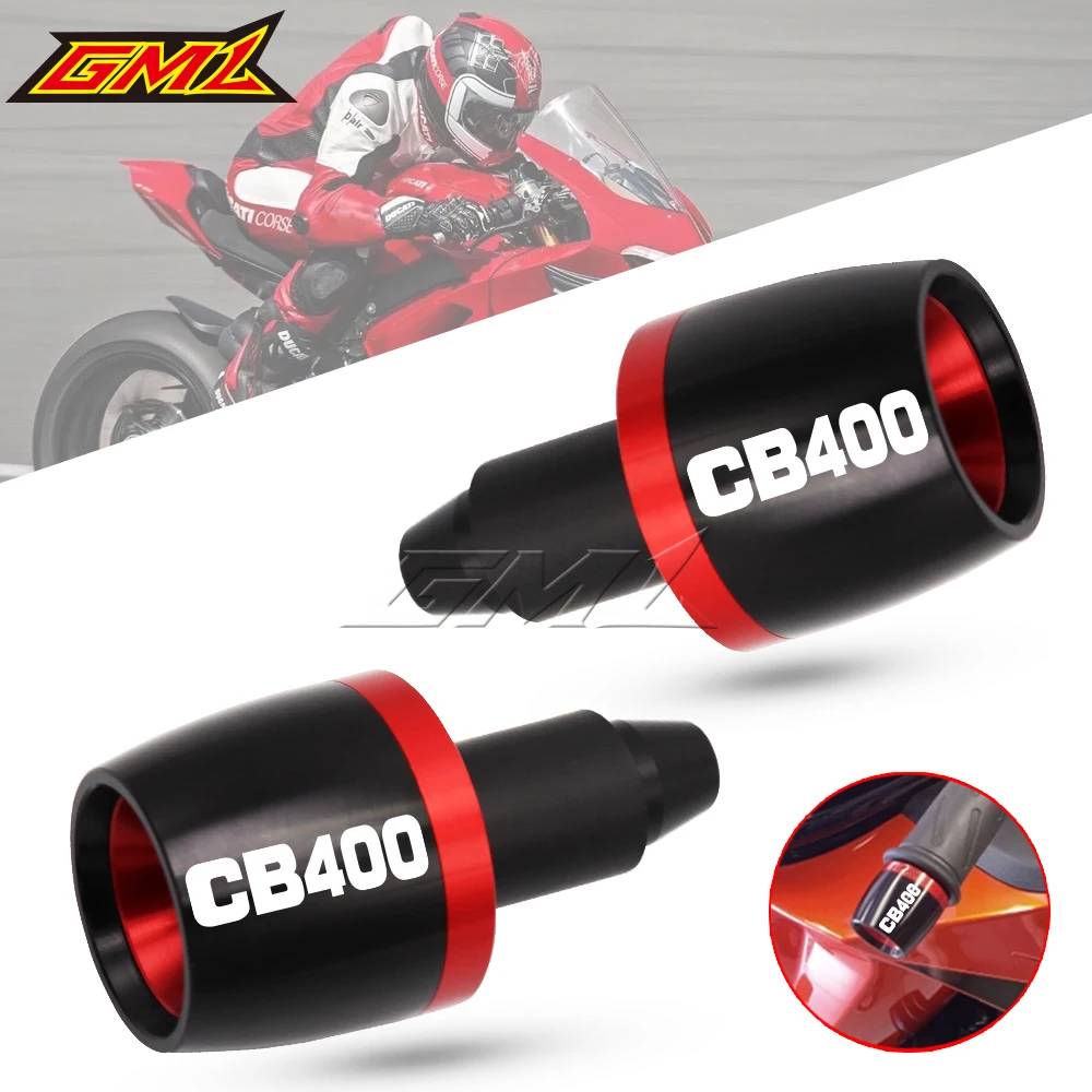 

Универсальные алюминиевые ручки для мотоциклов Honda CB400 CB 400 CNC, наконечники руля, противовес, скользящий штекер